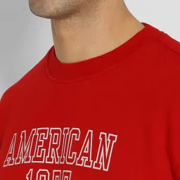 American Eagle Red Regular Fit Printed Sweatshirt image 4