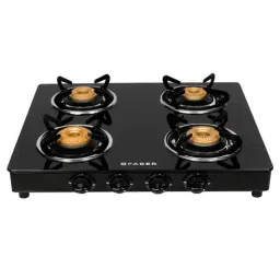 Faber Glass Top 4 Burner Gas Stove with Powder Coated Pan Support & Manual Ignition (Black)-image-63