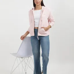 TOMMY HILFIGER Light Pink Cotton Graphic Print Hoodie image 4