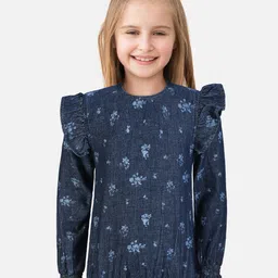 Gini and Jony Girls Floral Print Blouson Cotton Top-picture-26