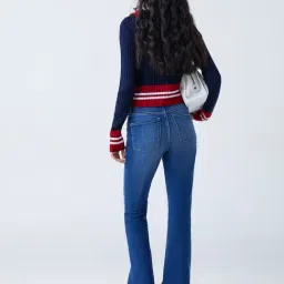 nuon women Nuon by Westside Blue Washed High-Rise Flared Jeans image 2