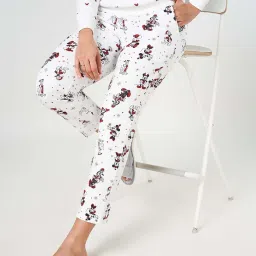 Dreamz by Pantaloons White Cotton Printed Pyjama image 4