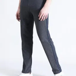 Crocodile Charcoal Cotton Solid Regular Fit Track Pants image 4