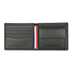 Tommy Hilfiger Black Brant Leather Small Passcase Wallet image 4