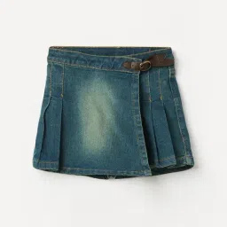 Fame Forever by Lifestyle Kids Blue Regular Fit Skorts-picture-45