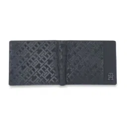 TOMMY HILFIGER Black Melado Logo Leather Bi-Fold Wallet image 4