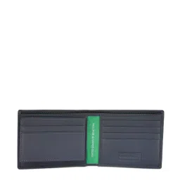 United Colors of Benetton Genaro Navy Leather Textured Bi-Fold Wallet image 4
