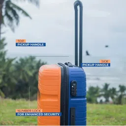 Nasher Miles Nicobar Hard-Sided Polypropylene Set of 2 Orange and Blue Trolley Bags (55 & 65 cm) image 4