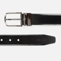 Van Heusen Black Leather Waist Belt for Men image 4