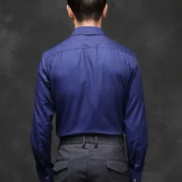 Rare Rabbit Navy Regular Fit Solid Shirt image 2