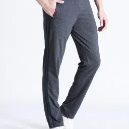 Crocodile Charcoal Cotton Solid Regular Fit Track Pants image 3