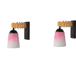 SOMIL Pink Glass Cylinder Printed Wall Lamps-picture-19