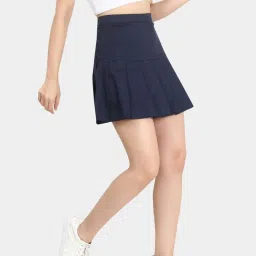 VASTRADO Navy Plain Skirts image 4