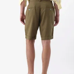 Rare Rabbit Green Regular Fit Solid Shorts image 2