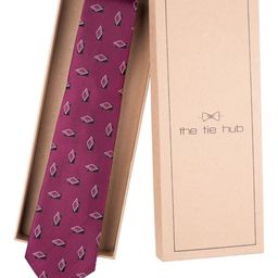 The Tie Hub Men Printed Silk Broad Tie-picture-10