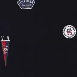 TOMMY HILFIGER Boys Blue Cotton Embroidered T-Shirt image 4