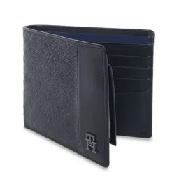 TOMMY HILFIGER Black Melado Logo Leather Bi-Fold Wallet image 2