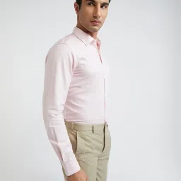 Raymond Pink Slim Fit Self Pattern Shirt image 4