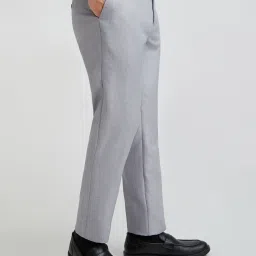 Raymond Blue Slim Fit Checks Trousers image 4