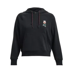 Under Armour Black cotton Printed Hoodie image 4