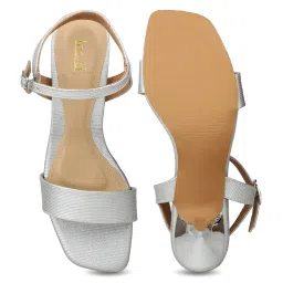 Inc.5 Women's Silver Ankle Strap Stilettos image 4