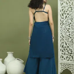 Jompers Blue Regular Fit Embellished Kurtas image 2