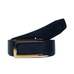 Carlton London Black Leather Textured Casual Belt for Men image 4