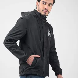 NUMERO UNO Black Regular Fit Bomber Jacket image 4