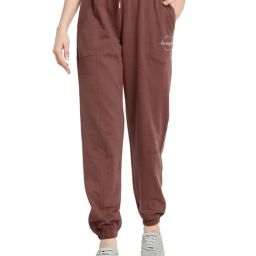 METTLE Brown Cotton Graphic Print Joggers-picture-30