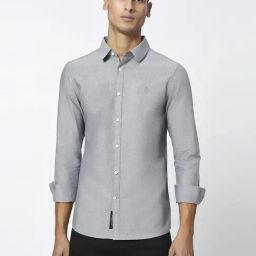 Being Human Black Slim Fit Texture Shirt-picture-5
