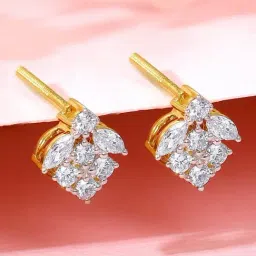GIVA Lab Grown Diamond 14k (585) Gold Earrings for Women-image-25