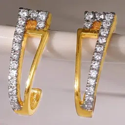 GIVA Lab Grown Diamond 18k (750) Gold Earrings for Women-picture-46