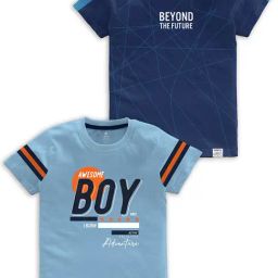 Codez Kids Blue Printed T-Shirt (Pack Of 2)-picture-12