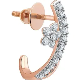 GIVA Lab Grown Diamond 18k (750) Gold Earrings for Women image 4