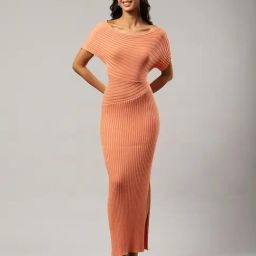 Label Ritu Kumar Brown Regular Fit Maxi Dress-picture-27