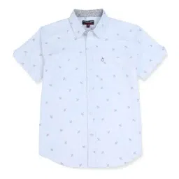 Gini & Jony Kids White Cotton Printed Shirt-picture-28