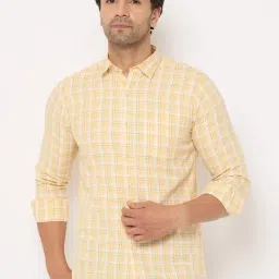 Duke Yellow Slim fit Checks Shirt-picture-30