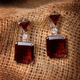 Saraf RS Jewellery Silver Faux Glass Studded Statement Earrings-picture-25