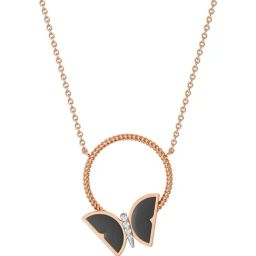 Joyalukkas 18k (750) Purity Rose Gold Mystic Black Diamond Pendant-picture-27