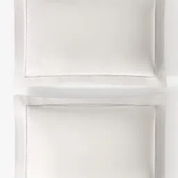 Sansaar White Cotton Plain 210 TC King Flat Bedsheet with 2 Pillow Covers image 3