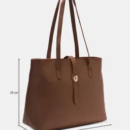 Forever Glam by Pantaloons Tan Shoulder Handbag image 4