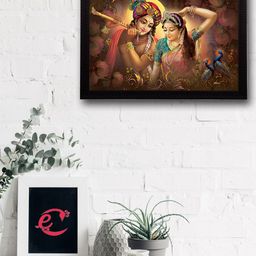 eCraftIndia Multicoloured Radha Krishna UV Wall Art-picture-12