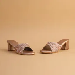 Eridani Women's Pelosa Rose Gold Ethnic Sandals-picture-13
