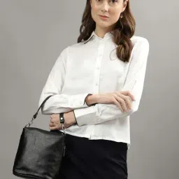 Iconic White Plain Shirt image 4
