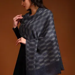 Pashmoda Women Geometric Woven Design Shawl image 2