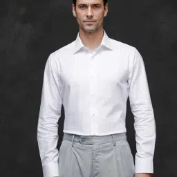 Rare Rabbit White Regular Fit Solid Shirt image 3