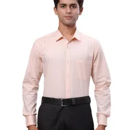 Park Avenue Yellow Slim Fit Texture Shirt-picture-21