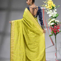 TANTLOOM Woven Design Zari Border Kanjeevaram Silk Saree image 5