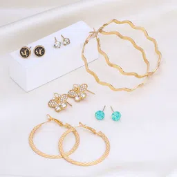 Yellow Chimes Contemporary Hoop Earrings-picture-17