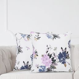 SWAYAM White & Pink Set of 2 Floral Square Cushion Covers-picture-16